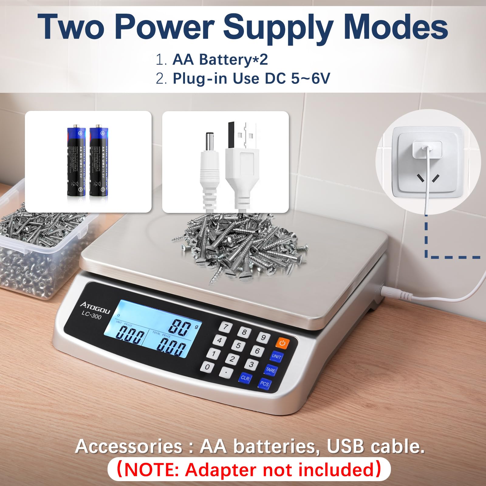 Atogou LC300 stainless steel surface easy to clean and food-safe.