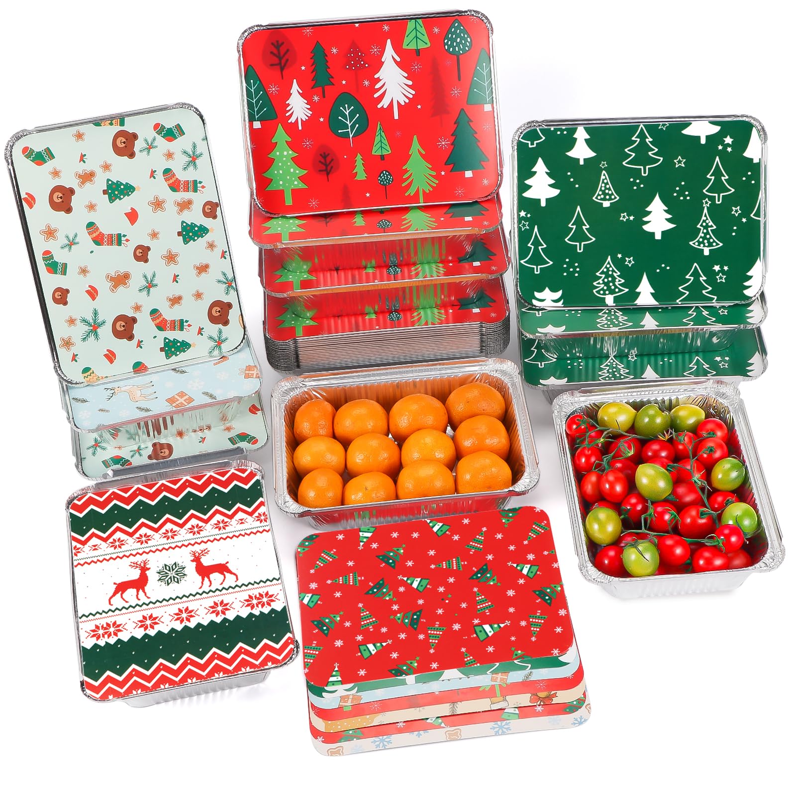 Atonofun Christmas tin with Santa design keeps treats warm for gift exchanges.