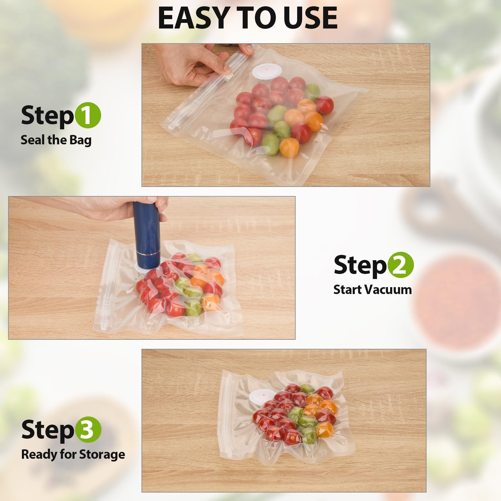 Atosun embossed-surface bags highlight strong suction sealing