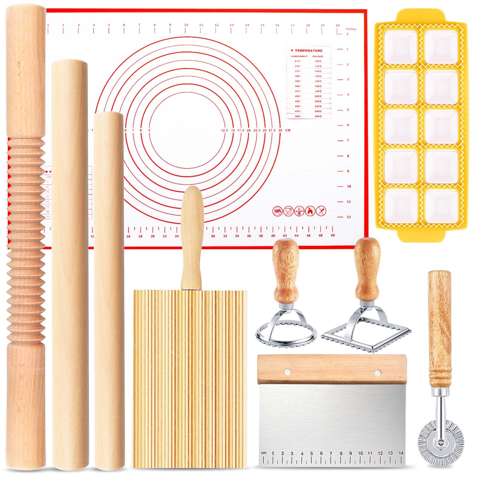 ATPWONZ threaded rolling pin glides smoothly for even dough thickness.