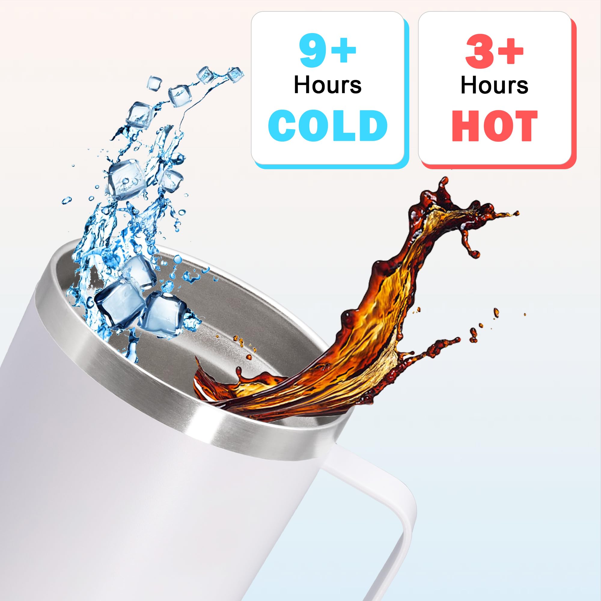 ATQTQ double-wall vacuum tumbler preserving temperature for hours during commutes