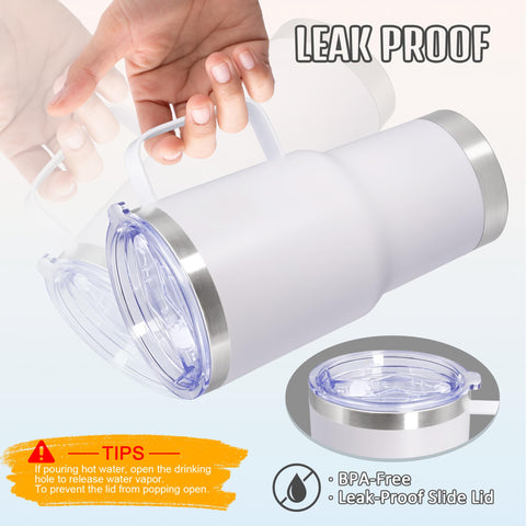 ATQTQ splash-resistant lid helps prevent spills during travel