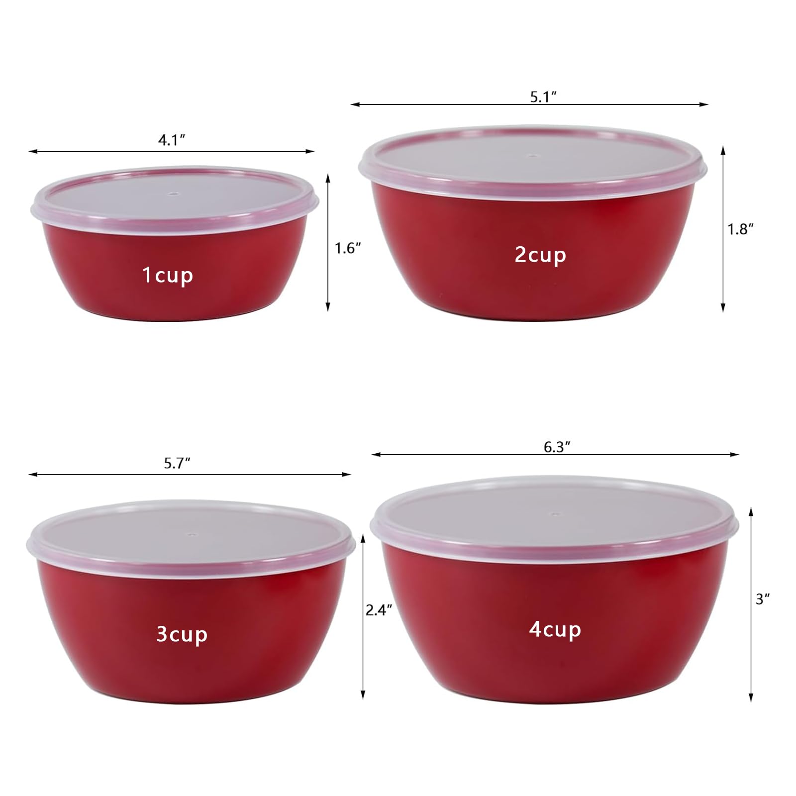 ATRDTO 2-cup prep bowl with lid for ready ingredients.
