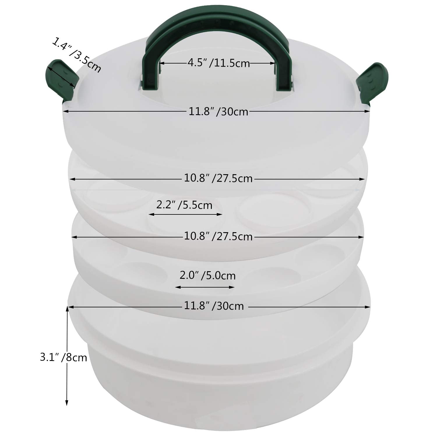 ATRDTO collapsible-handles enable easy carrying during picnics and bake sales.