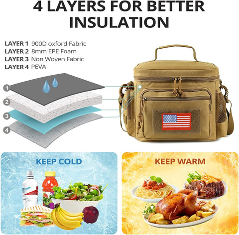 ATRIPACK brown insulated interior with multiple compartments for meals