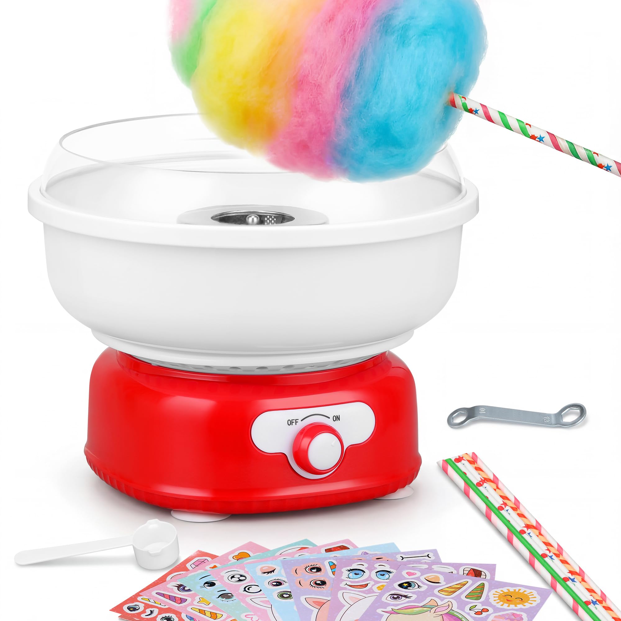ATSENT cotton candy machine front view for home parties, easy and safe to use.