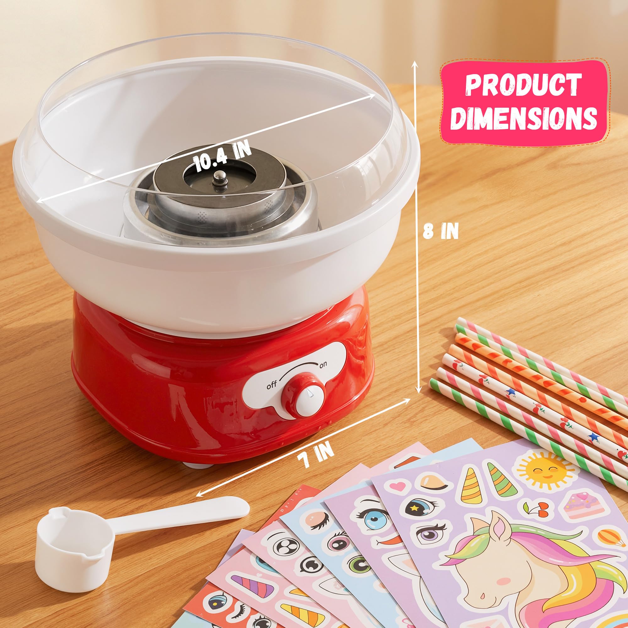 ATSENT cotton candy machine operating setup demonstrates quick preheat and one-touch control.
