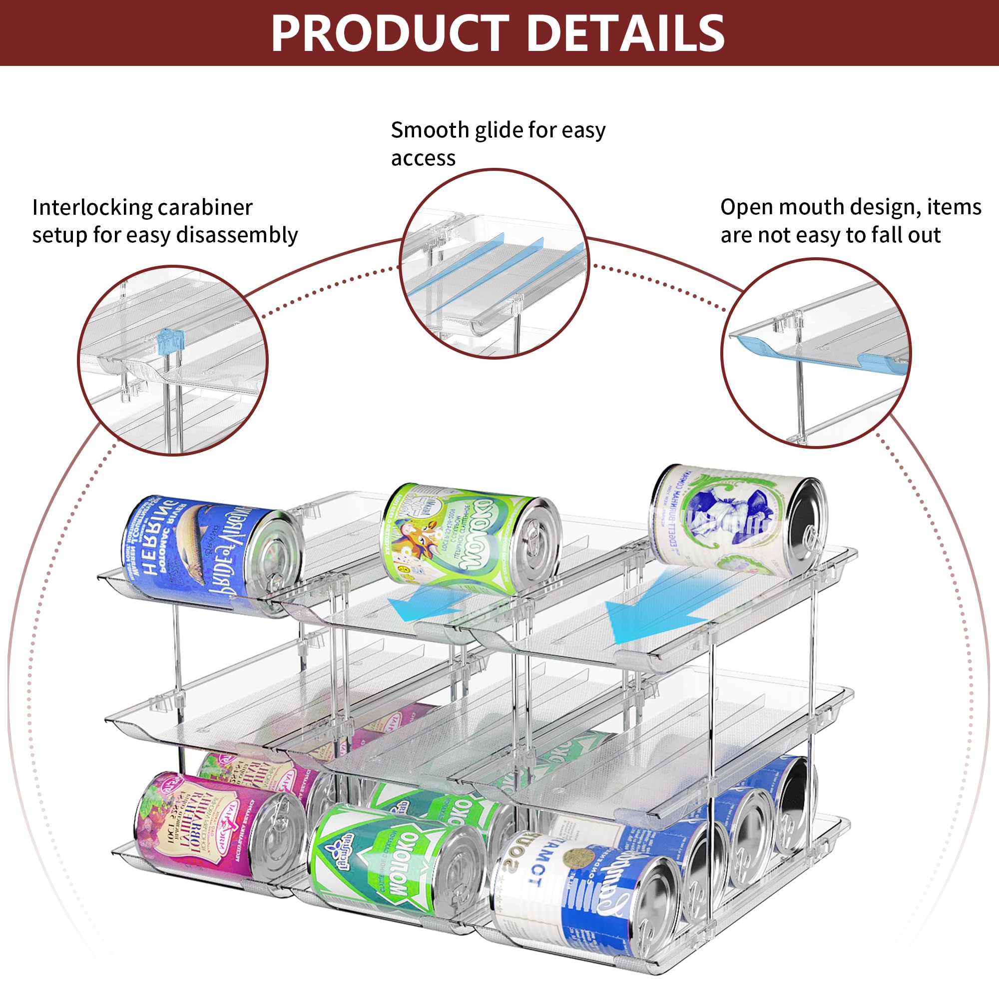 Attelite can organizer shows front ramp for easy access.