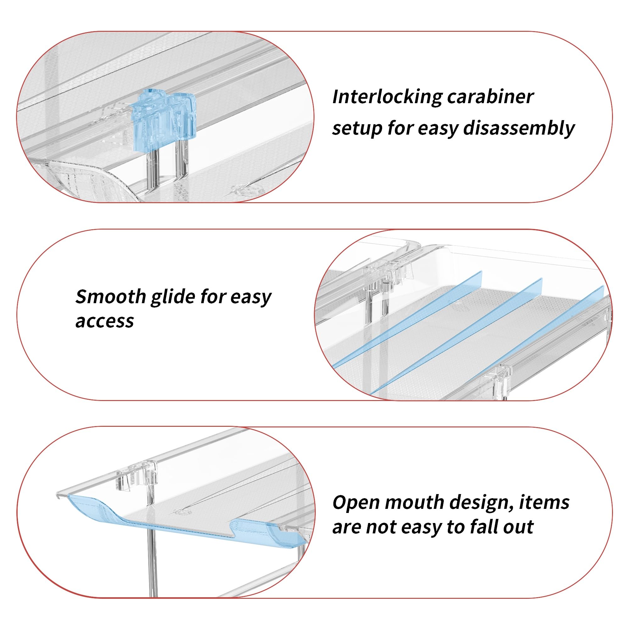 Attelite can organizer showing interlocking design for stable vertical stacking