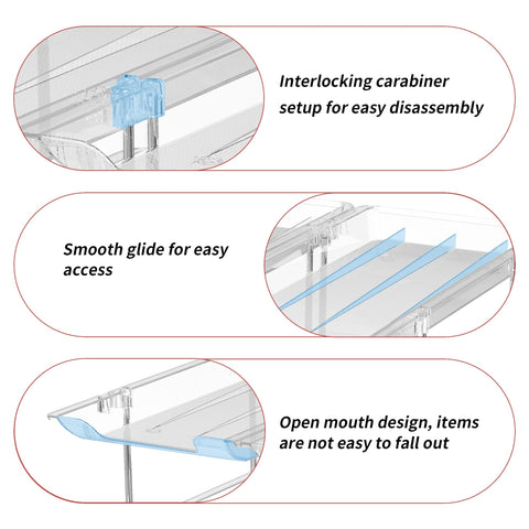 Attelite can organizer showing interlocking design for stable vertical stacking