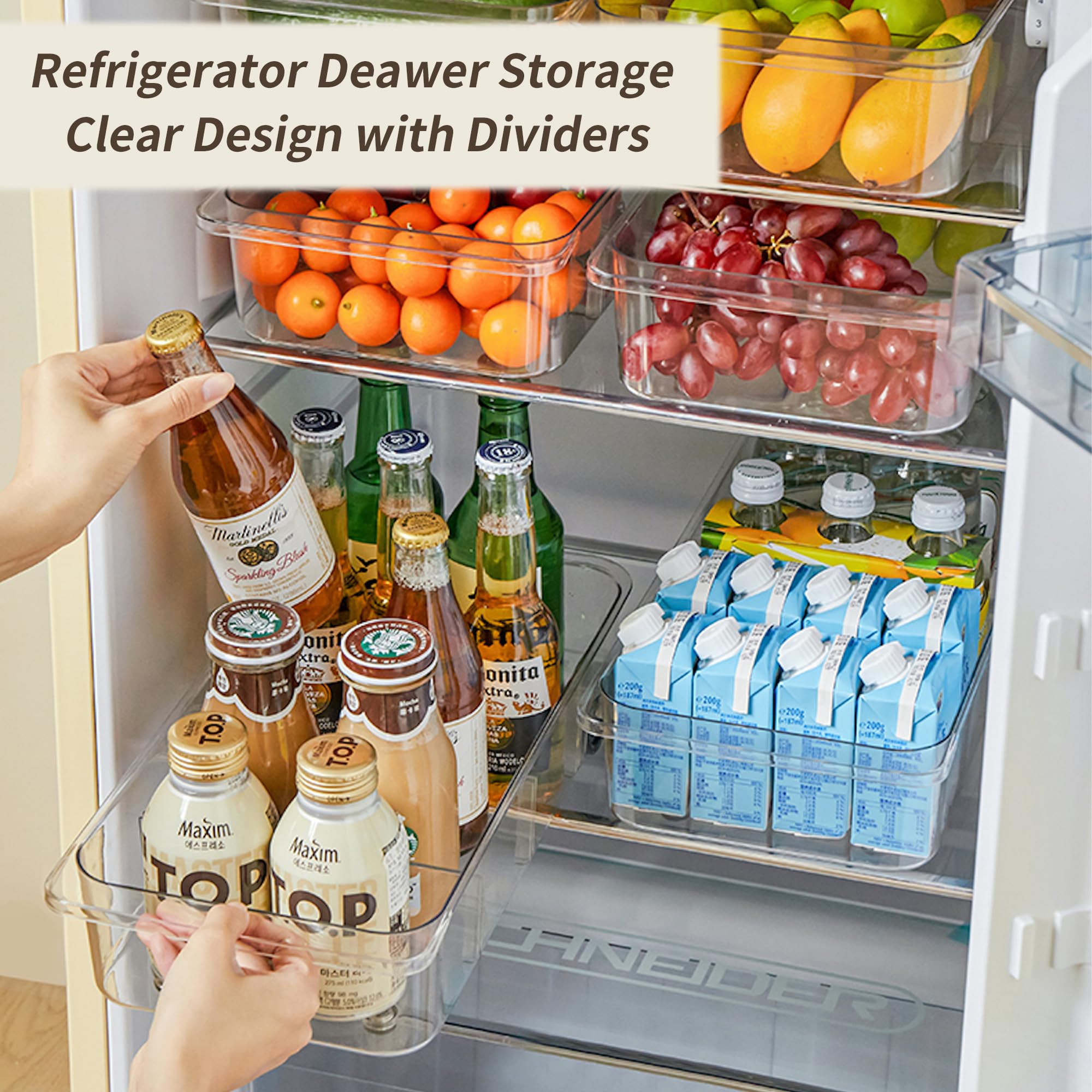 Attelite fridge caddy with built-in handle for easy transport