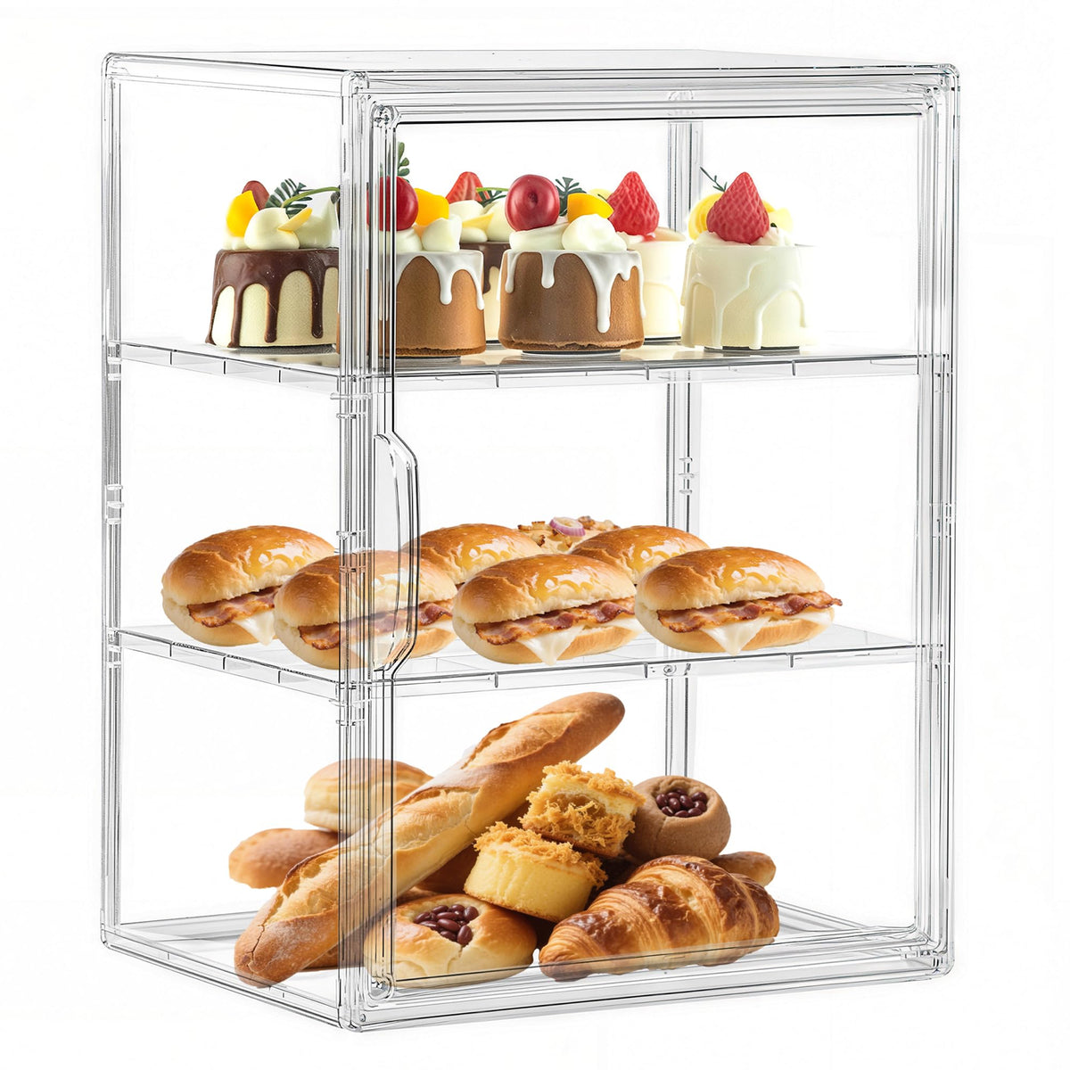 Attelite pastry display case front view keeps pastries visible and accessible on the countertop