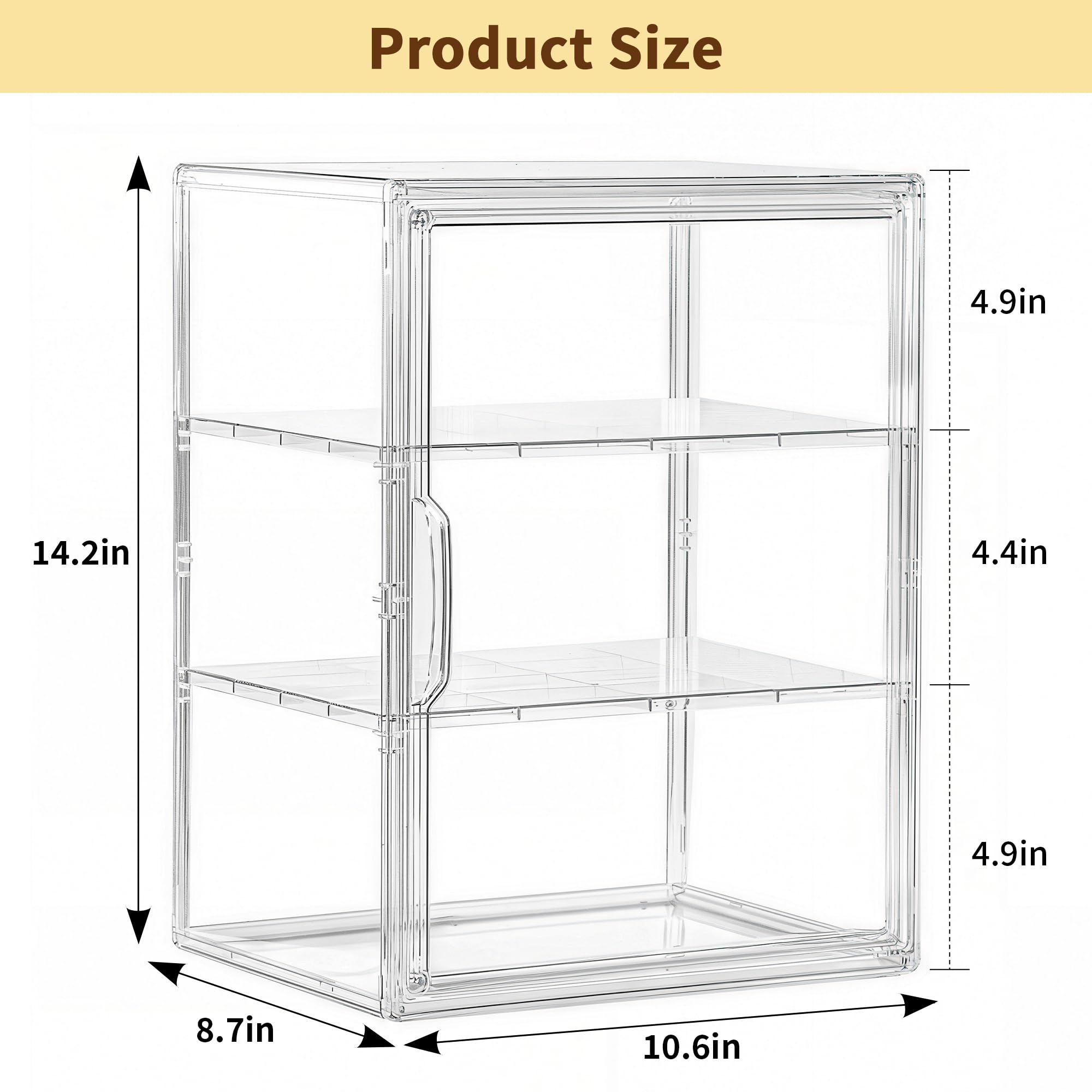 Attelite pastry display case magnetic door provides easy one-handed access to baked goods