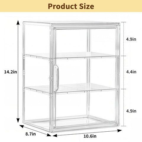 Attelite pastry display case magnetic door provides easy one-handed access to baked goods