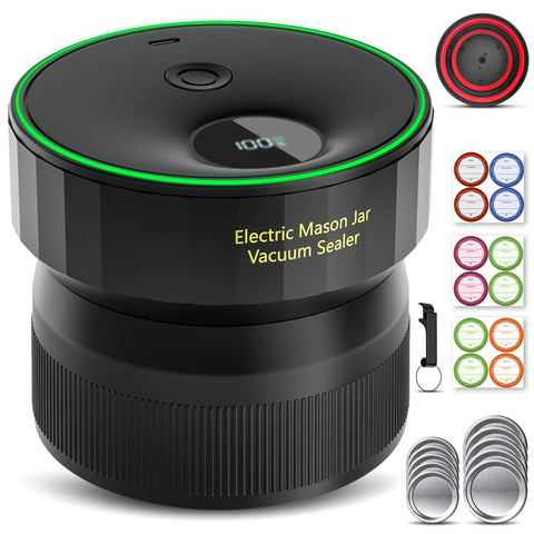 Attikbiz 2025 Mason Jar Vacuum Sealer box highlights compact, portable storage solution.
