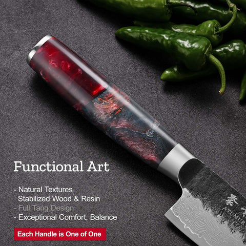 Full-tang balance provides secure grip and precise control.
