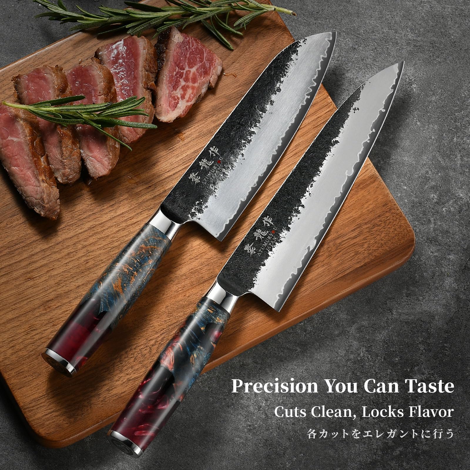 Atumuryou JPCK Santoku knife edge retention supports repeated slicing tasks.