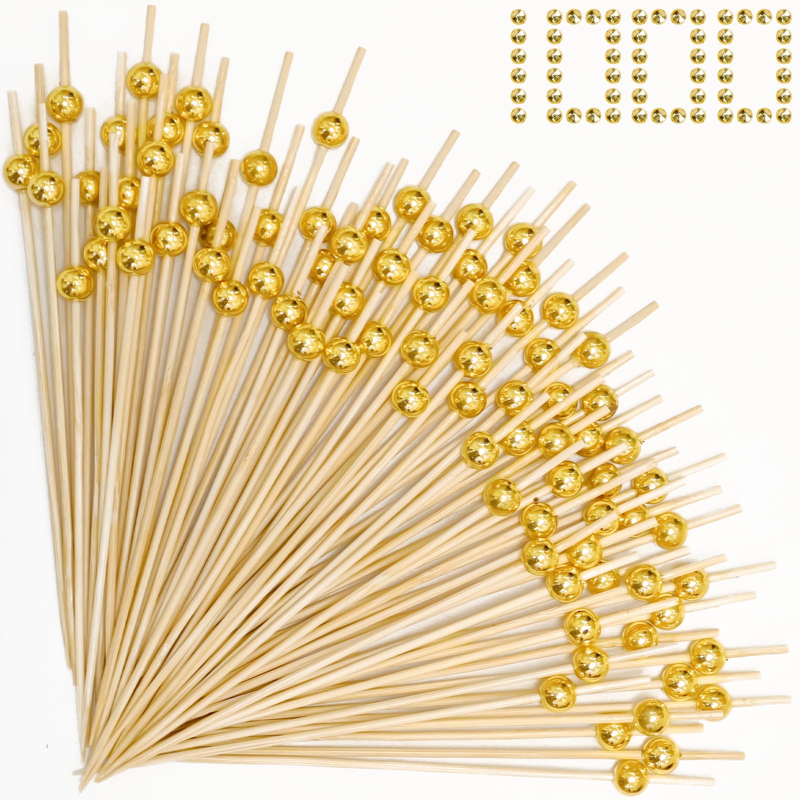ATZNZIK bamboo cocktail picks 4.7 inch elevate appetizers at parties.