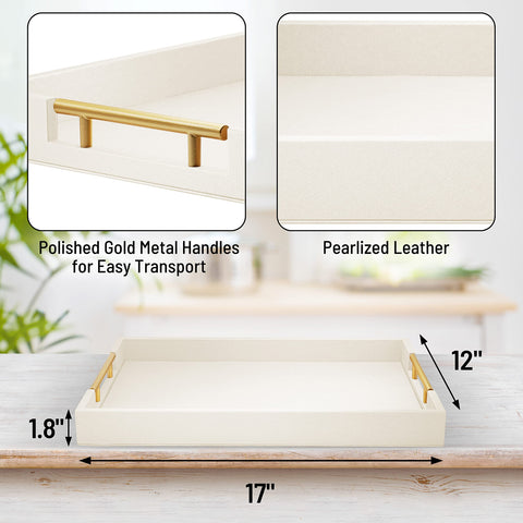 ATZYmolin pearlescent leather veneer top adds luxury to any coffee table.