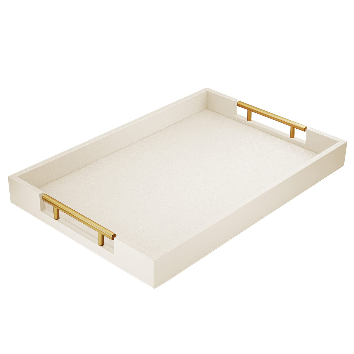 ATZYmolin wood serving tray with gold handles for elegant centerpiece and organized serving.