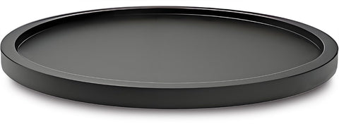 AUAM 14-inch black bamboo lazy susan demonstrates smooth rotation for organized spices.