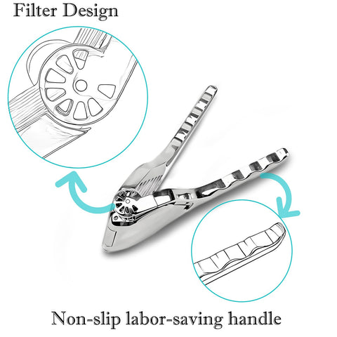 AUAM lever-action squeeze mechanism enables quick, effortless juice.