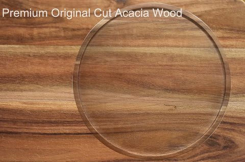 AUAM natural wood pattern lazy Susan highlights unique grain patterns.