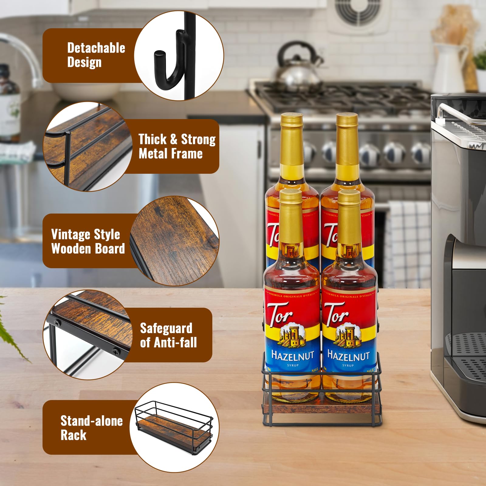 AUATRONNE durable metal and wood construction for long-lasting use.