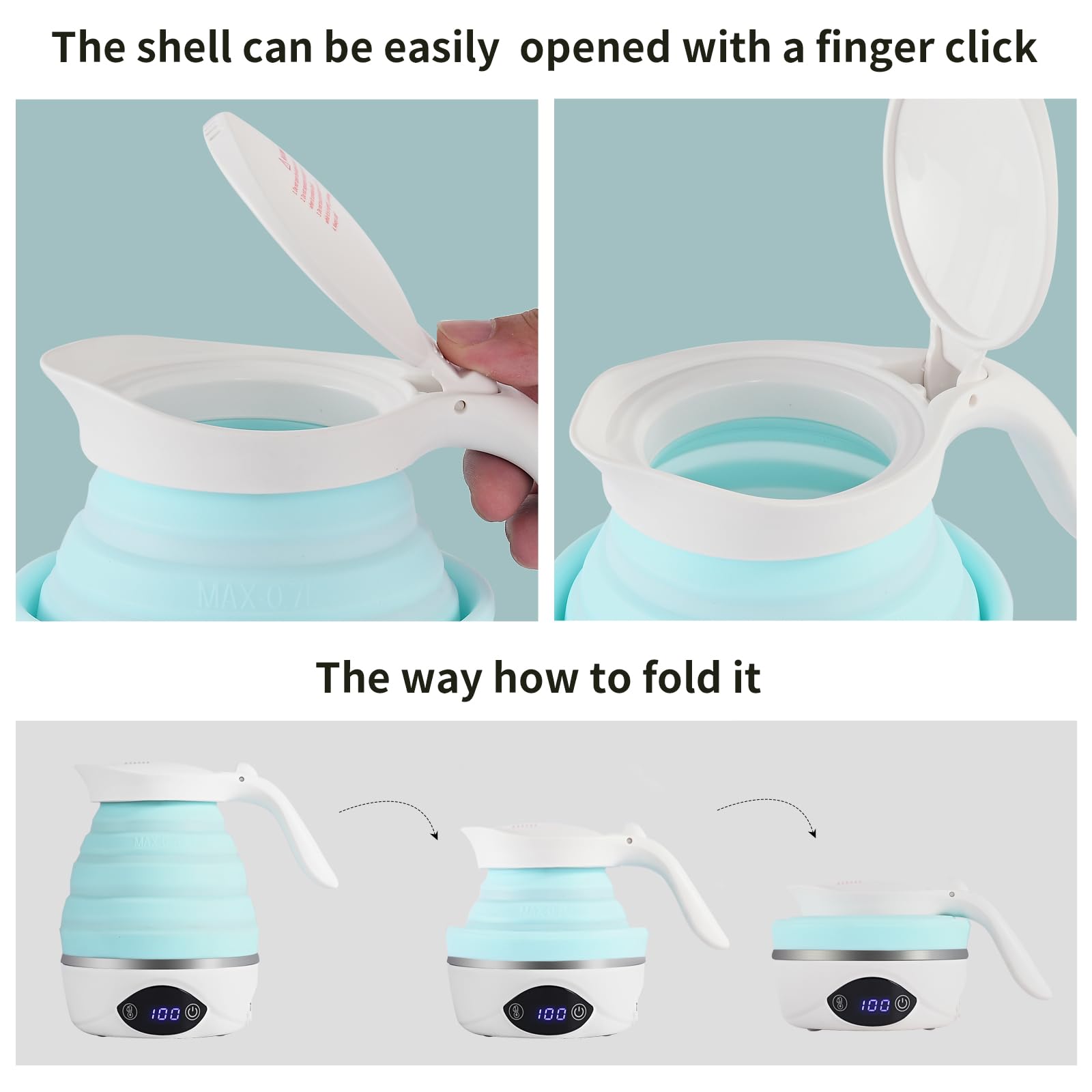 AUCOO stainless steel bottom plate helps maintain clean taste