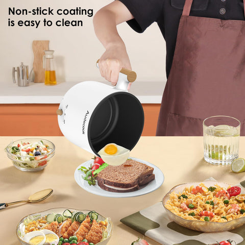 Audecook hot pot ergonomic handle for a safe, comfortable grip.