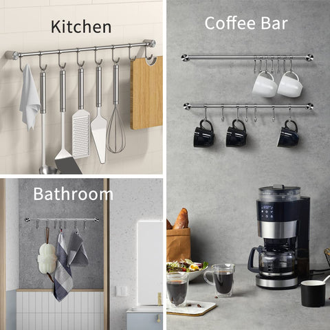 Audmore dual-rack setup keeps utensils organized, freeing counter space for prep.