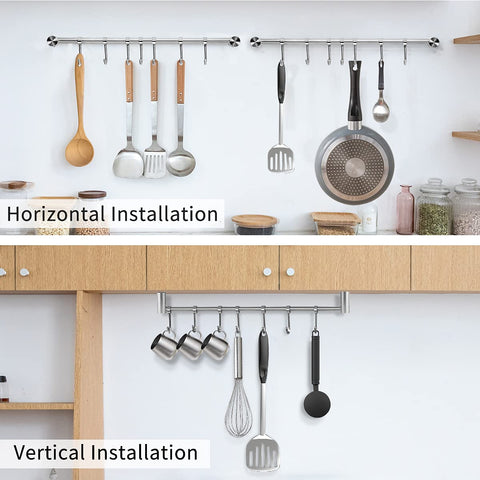 Audmore 360-degree sliding hooks image highlights flexible placement and clutter-free counter.