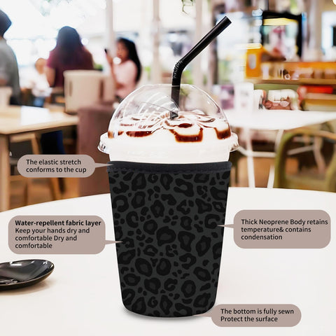 AUEKLLW 3-pack coffee sleeves display with versatile sizes for 16-32 oz cups.