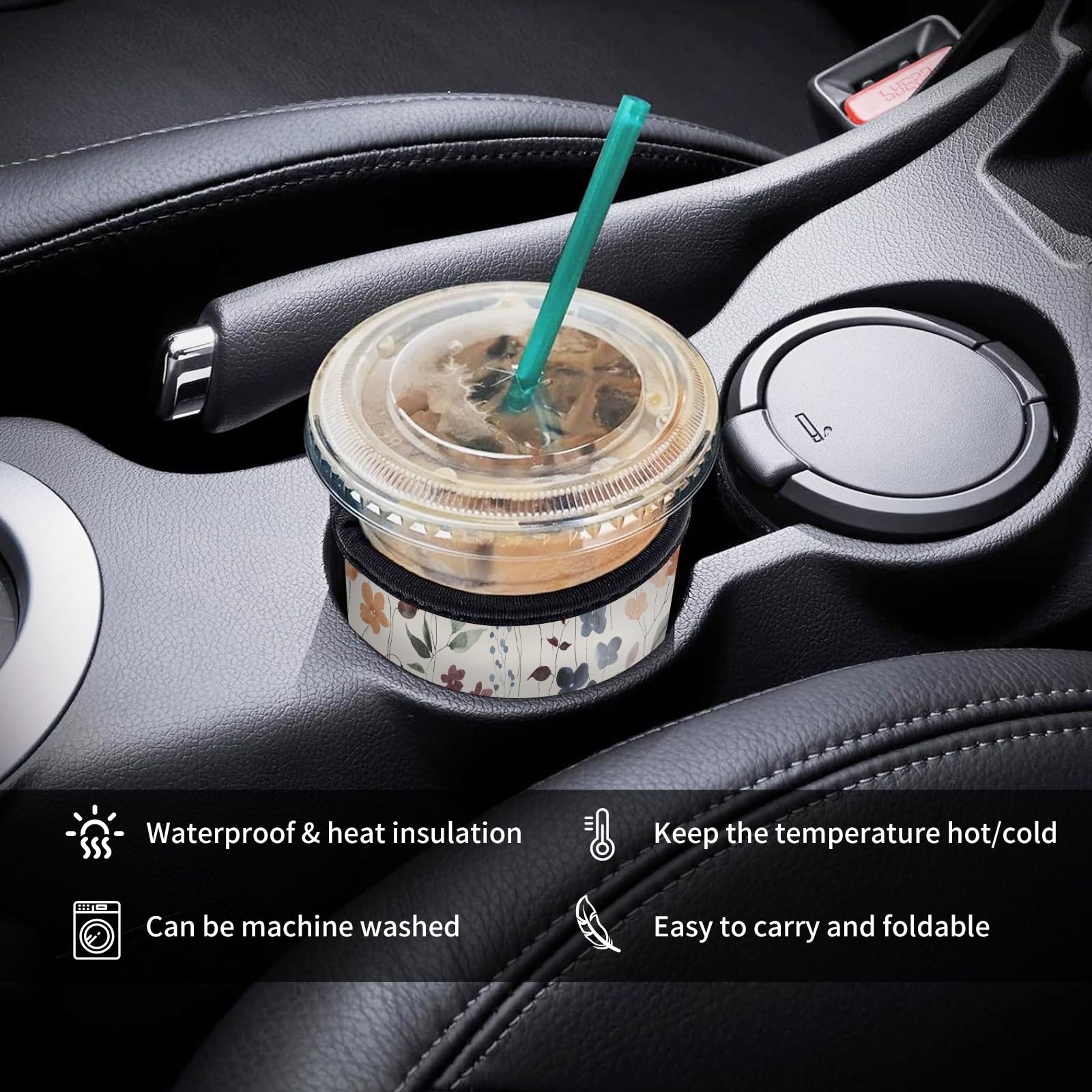 AUEKLLW sleeve fits 22oz cups, prevents condensation, ideal for cold beverages