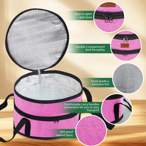 Aufind Pie Carrier Rose Red easy-cleanup finish supports quick after-use care.