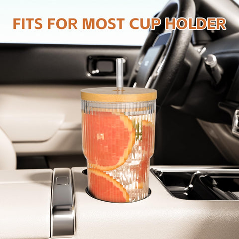 AUFXKOO reusable glass straw set enhances sustainable sipping routines.