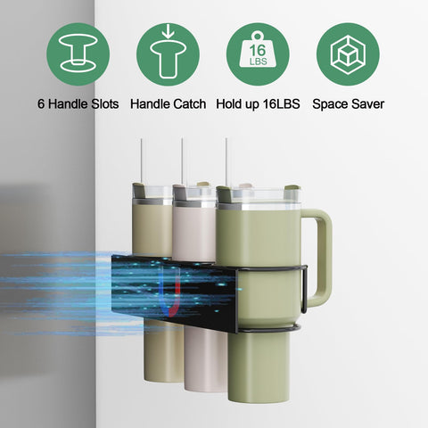 Aufworld Stanley tumbler organizer for 20 oz cups keeps contents neatly in reach.