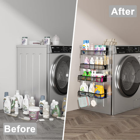 Aufworld strong magnet back panel keeps bottles securely attached.