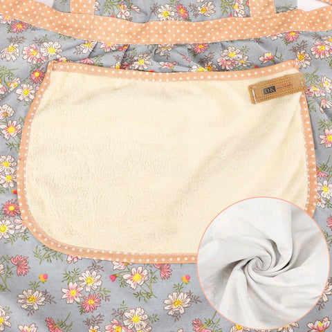 AUGSUN apron pocket detail for quick hand wipes and tools.