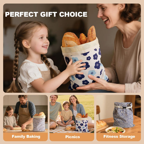 Augine beeswax bread bag makes a thoughtful gift for bakers.