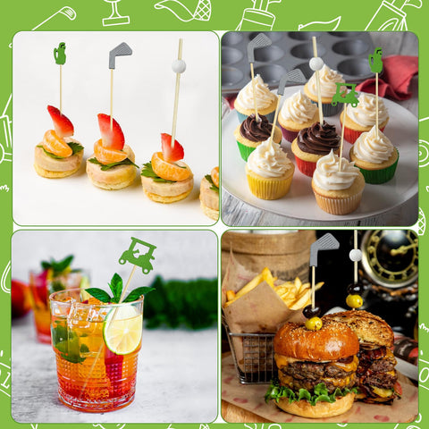 Augoog decorative food picks brighten sandwiches, fruits and desserts