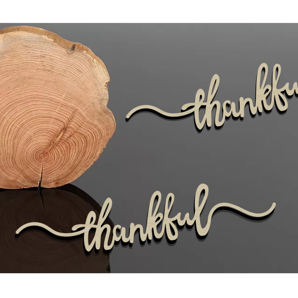 Aukolass Thanksgiving wood sign size 2x9-8 inches for neat table settings
