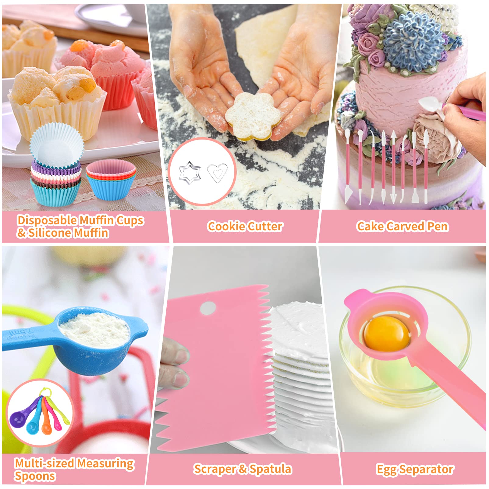 AUKOW 100 disposable piping bags for clean, mess-free icing application.