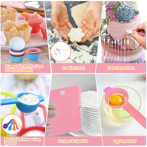 AUKOW 100 disposable piping bags for clean, mess-free icing application.