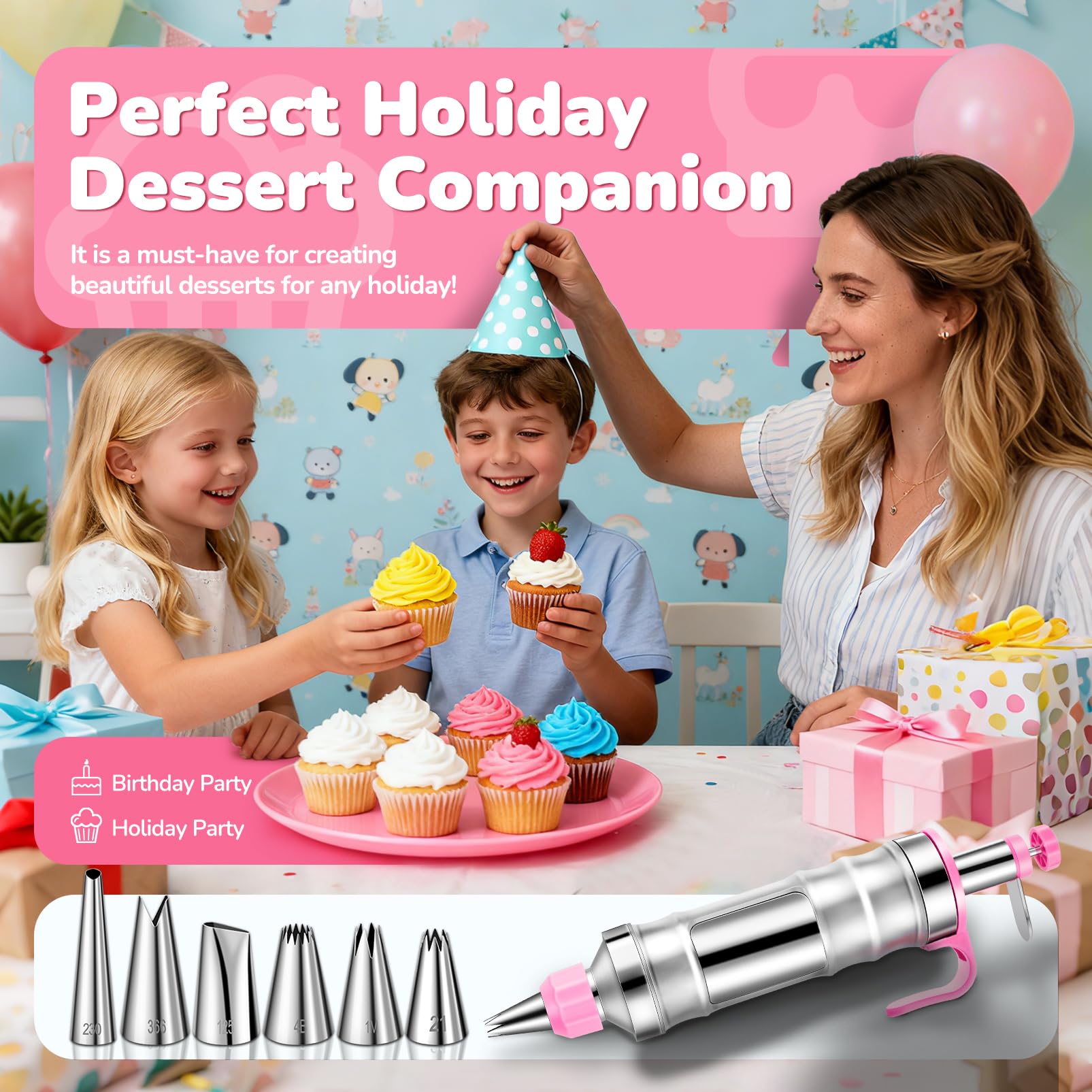 AUKOW gift-ready cake decorating kit ideal for bakers of all levels.