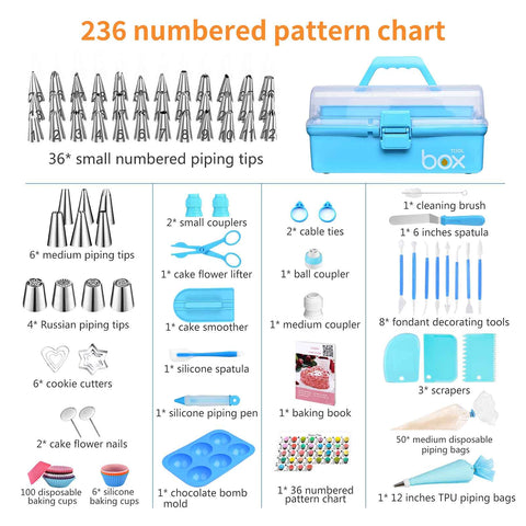 AUKOW 36-pattern chart guides tip selection for precise designs.