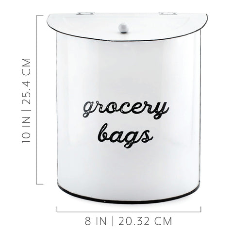 AuldHome 10-inch tall bag holder saves space on walls.