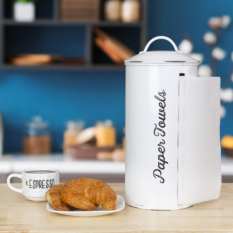 AuldHome Design complete kitchen enamelware collection pairs well with this holder.