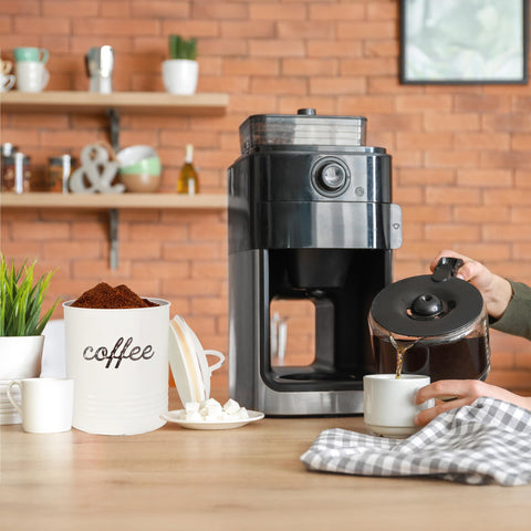 AuldHome Design enamelware canister vintage style for farmhouse kitchen decor