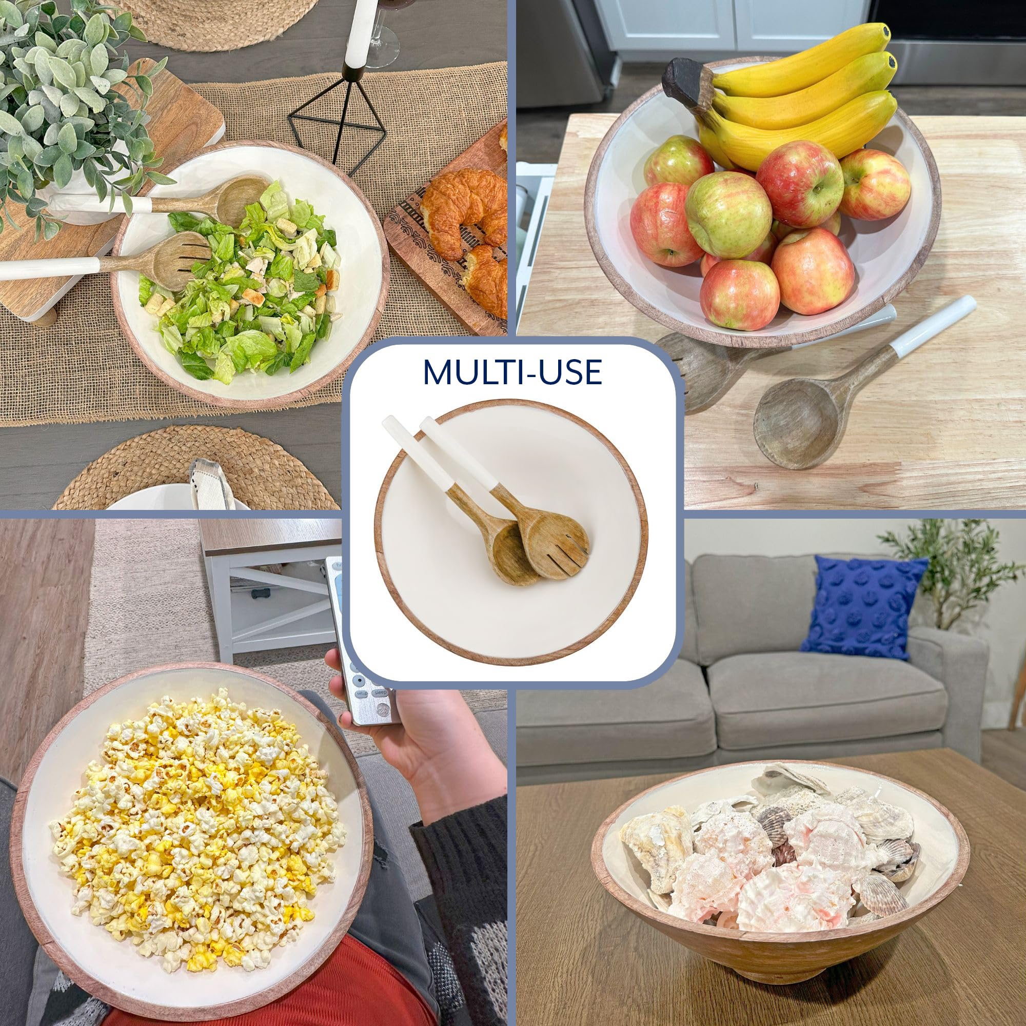 AuldHome Design white enamel interior ensures safe food contact.